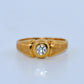 19.2K Portuguese Gold | Bezel Round CZ Ring