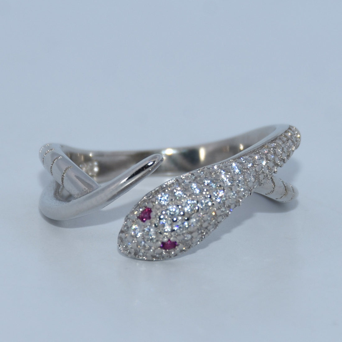 Sterling Silver | Snake Colorful Eye Ring