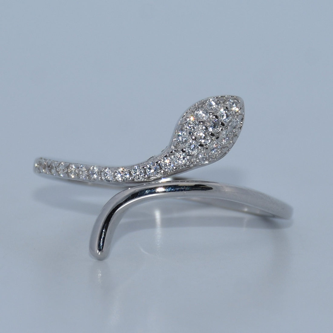 Sterling Silver | Snake Curved Open Ring