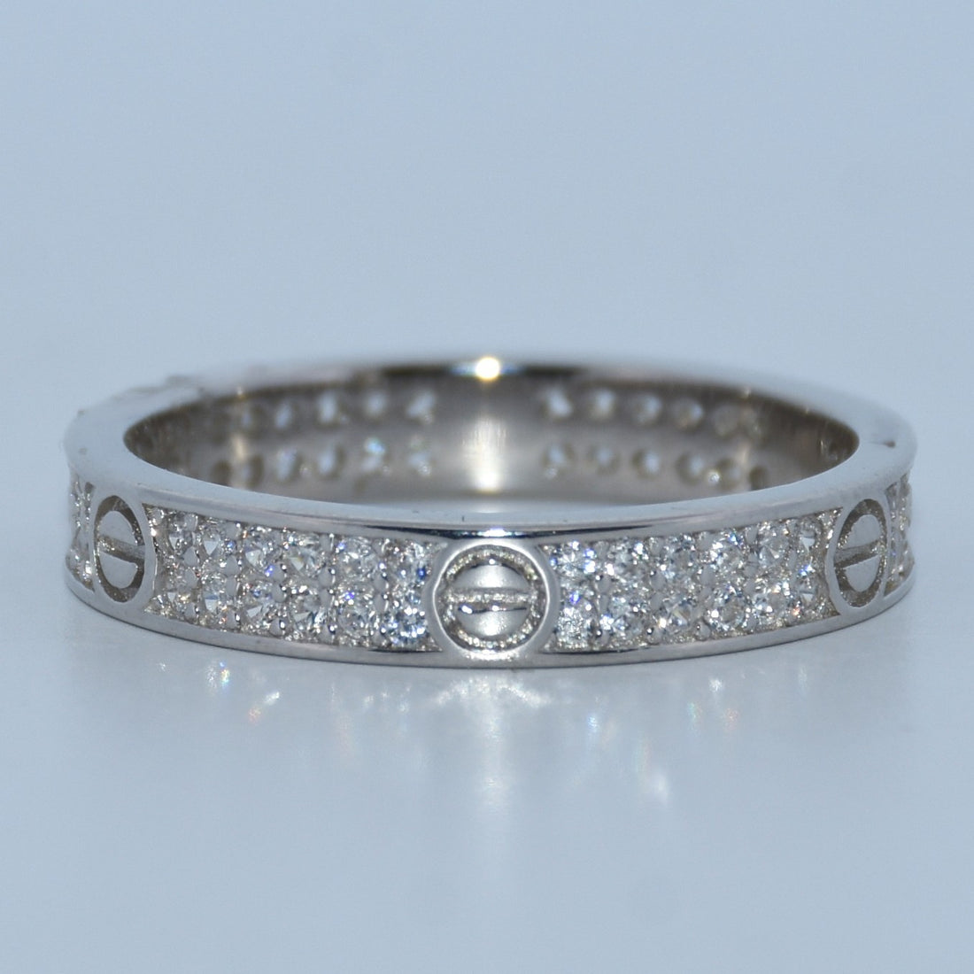 Sterling Silver | Designer Signature Love Lock Ring