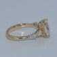 14K Gold | YG Hera Bridal 2.49cttw Lab Oval w/ Natural Side Accents and Hidden Halo Diamond Engagement Ring