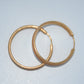 19.2K Portuguese Gold | YG Etched Design 5MM Gold Hoops
