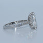 14K Gold | 4CT WG Radiant Lab Diamond Hidden Halo Accented Engagement Ring