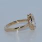 14K Gold | 2CT YG Moval Brilliant Bypass Solitaire Engagement Ring