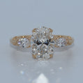 14K Gold | 2.53CT YG Hidden Halo Filigree Oval Brilliant Lab Diamond Engagement Ring