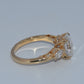 14K Gold | 2.53CT YG Hidden Halo Filigree Oval Brilliant Lab Diamond Engagement Ring