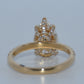 14K Gold | 3CT YG Pear Brilliant Hidden Halo Accented Band Lab Diamond Engagement Ring