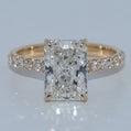 14K Gold | 3CT YG Hidden Halo Radiant Brilliant Lab Diamond Engagement Ring