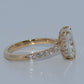 14K Gold | 3CT YG Hidden Halo Radiant Brilliant Lab Diamond Engagement Ring