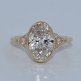 14K Gold | YG 3.06CT Oval Bezel Lab Diamond Engagement Ring