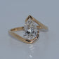 14K Gold | YG 2.10CT Pear Bypass Engagement Ring