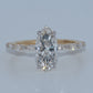 14K Gold | YG 1.85CT Marquise Lab Diamond with Accented Band Engagement Ring