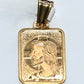 19.2K Portuguese Gold | Square Jesus Pendant
