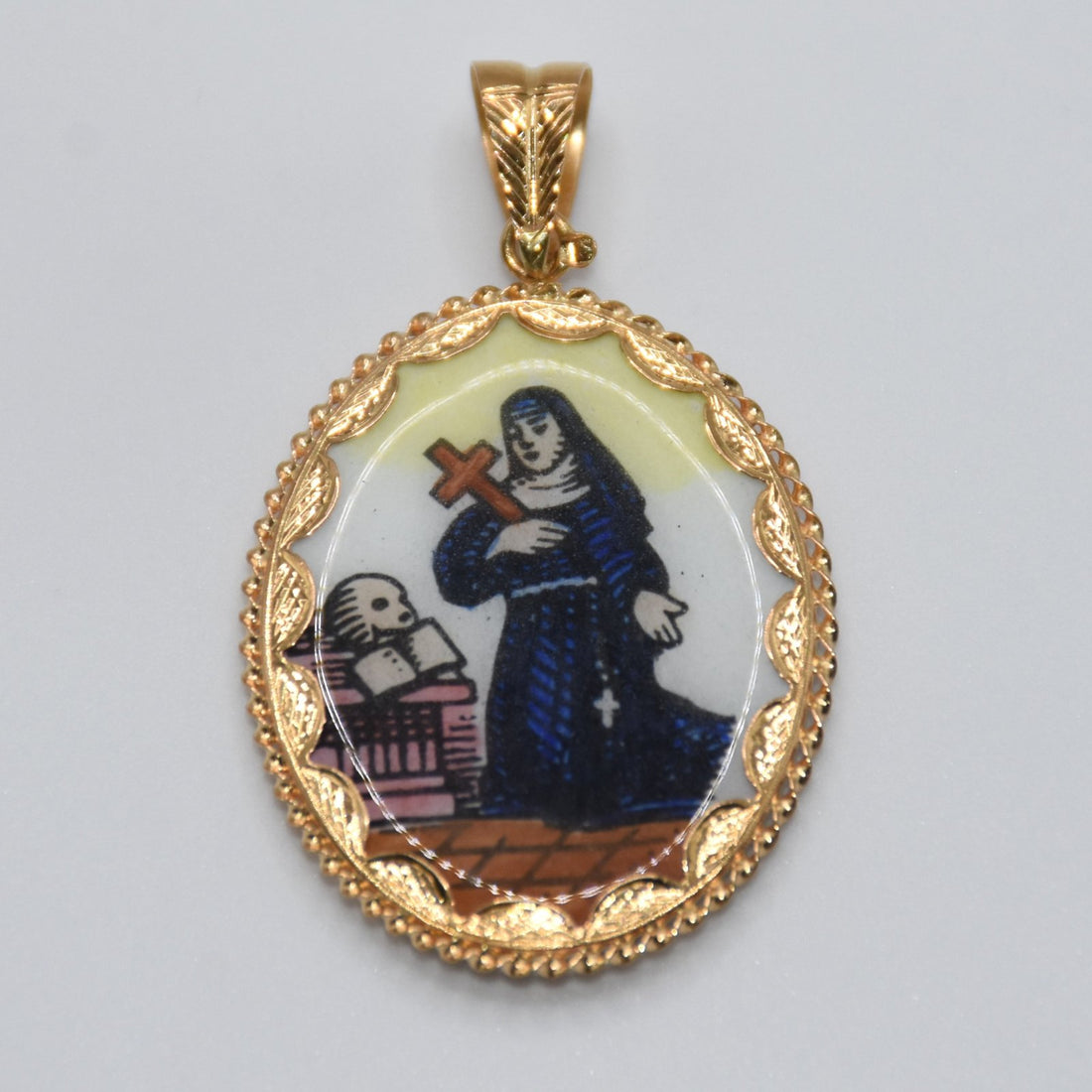 19.2K Portuguese Gold | Vintage Saint Rita Pendant