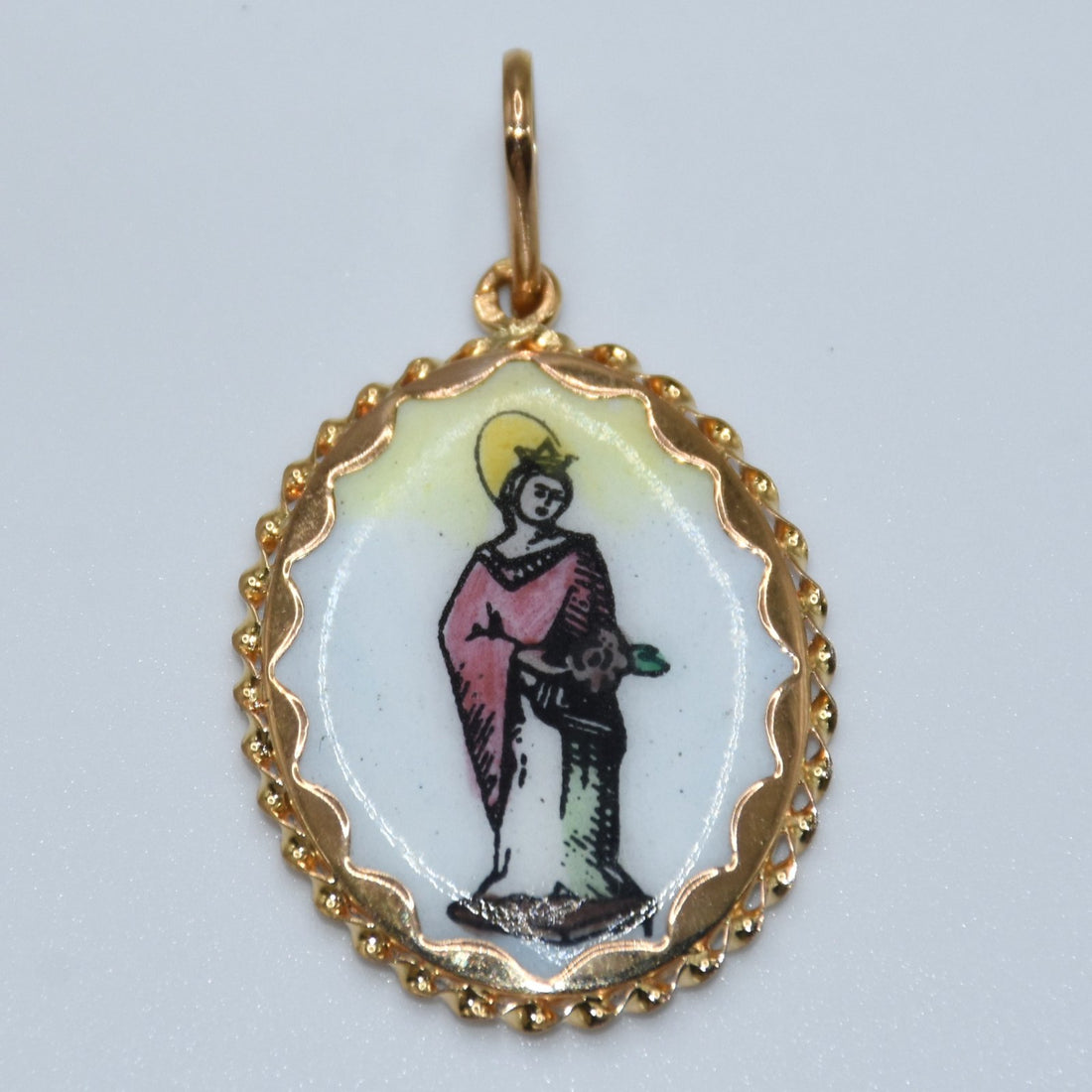 19.2K Portuguese Gold | Vintage Queen Saint Elizabeth Pendant