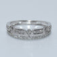 14K Gold | .40ct Natural Diamond 14K White Gold Double Layer Wedding Band