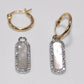 14K Gold | YG .37ct Natural Diamond Mother of Pearl Pendant Earrings