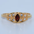 19.2K Portuguese Gold | Garnet Marquise Ring