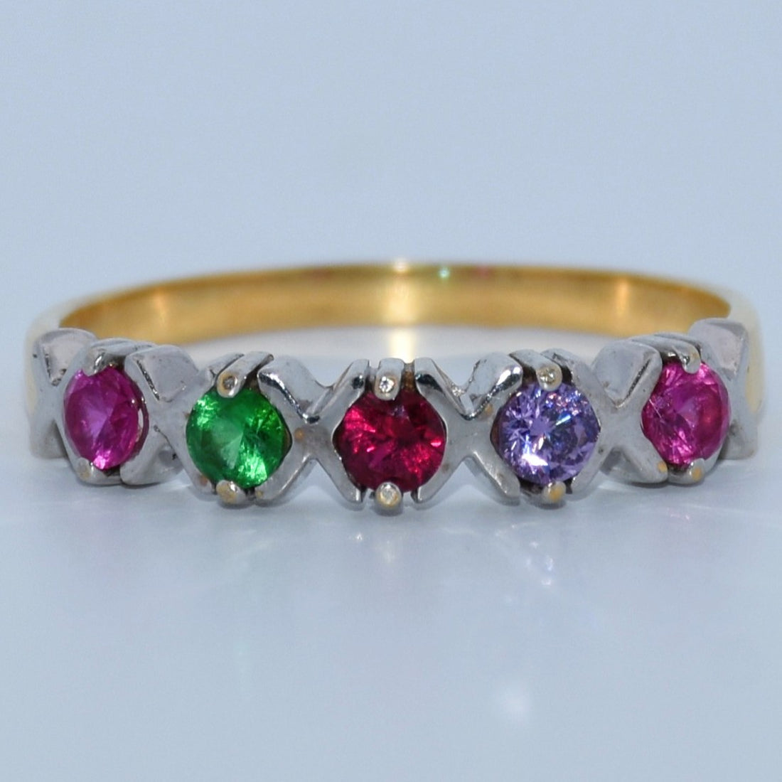 19.2K Portuguese Gold | Two Toned Multicolor Band