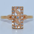 19.2K Portuguese Gold | Emerald Cut CZ Ring
