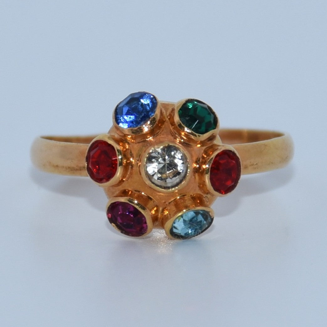 19.2K Portuguese Gold | Baby Multi Colored Stone Ring