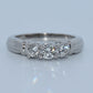 Platinum | .83cttw 3 Stone Natural Diamond Engagement Ring