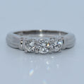 Platinum | 3 Stone Natural Diamond Engagement Ring .83cttw