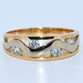 19.2K Portuguese Gold | Two Tone CZ design Ring