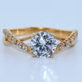 19.2K Portuguese Gold | Criss Cross CZ Ring