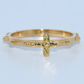 19.2K Portuguese Gold | Rosary Cross Ring