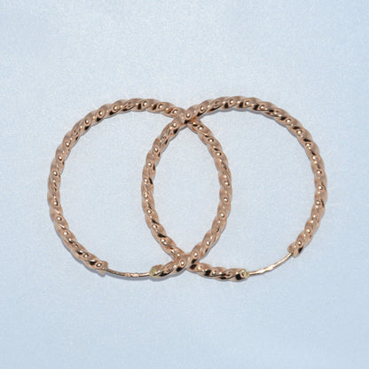 19.2K Portuguese Gold | Twist Endless Hoop (Argolas) Earrings