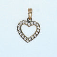 19.2K Portuguese Gold | CZ Open Heart Charm