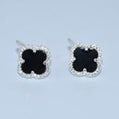 Sterling Silver | Clover Omega Cuff Earrings