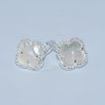 Sterling Silver | Clover Omega Cuff Earrings