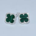 Sterling Silver | Clover Omega Cuff Earrings
