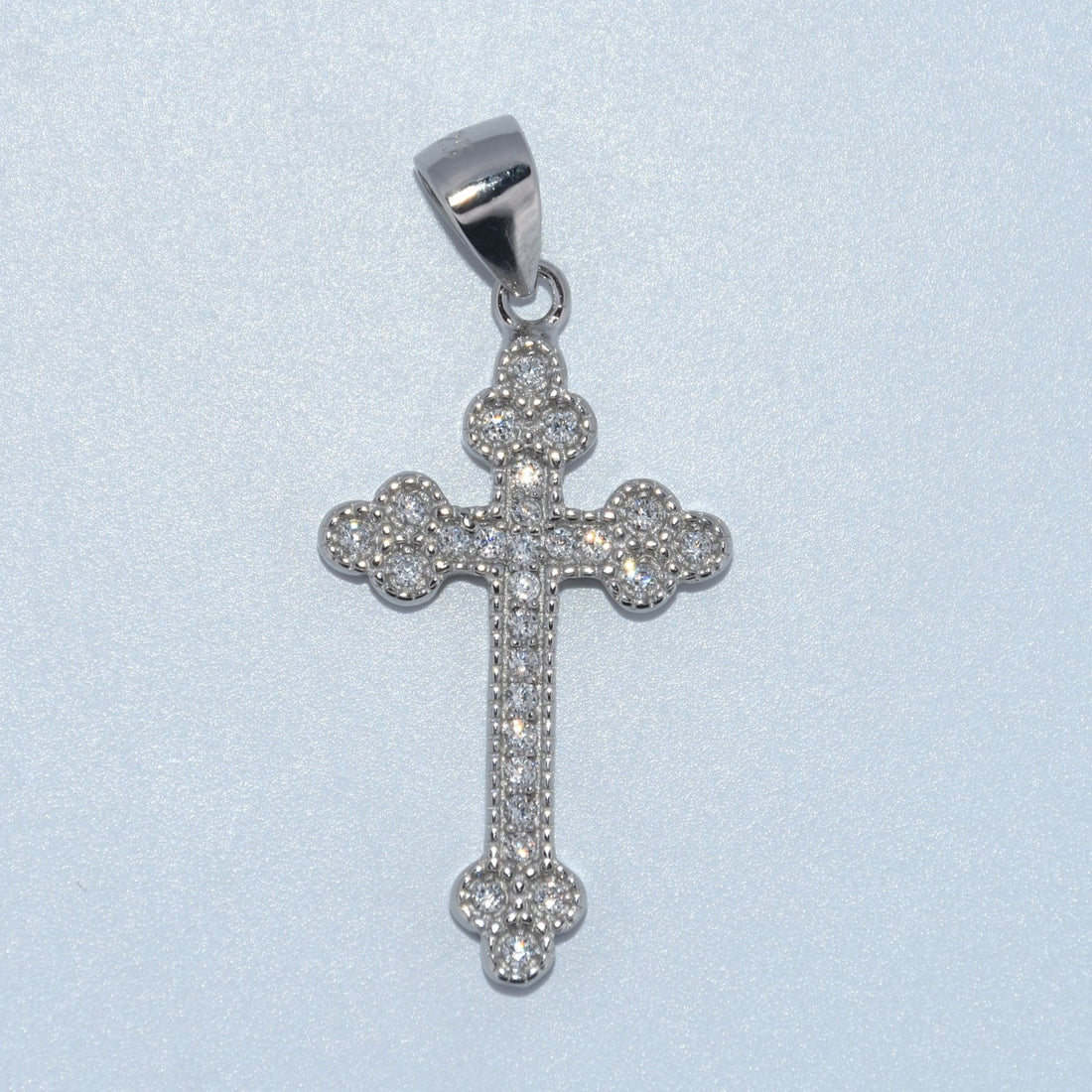 Sterling Silver | Small Cross Flower Design Pendant