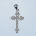 Sterling Silver | Small Cross Flower Design Pendant