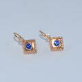 19.2K Portuguese Gold | Colored Stone Huggie Earrings