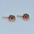 19.2K Portuguese Gold | Flower with Stone Earrings