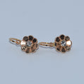 19.2K Portuguese Gold | Flower with Stone Earrings
