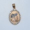 14K Gold | Tricolor CZ Baptism Charm