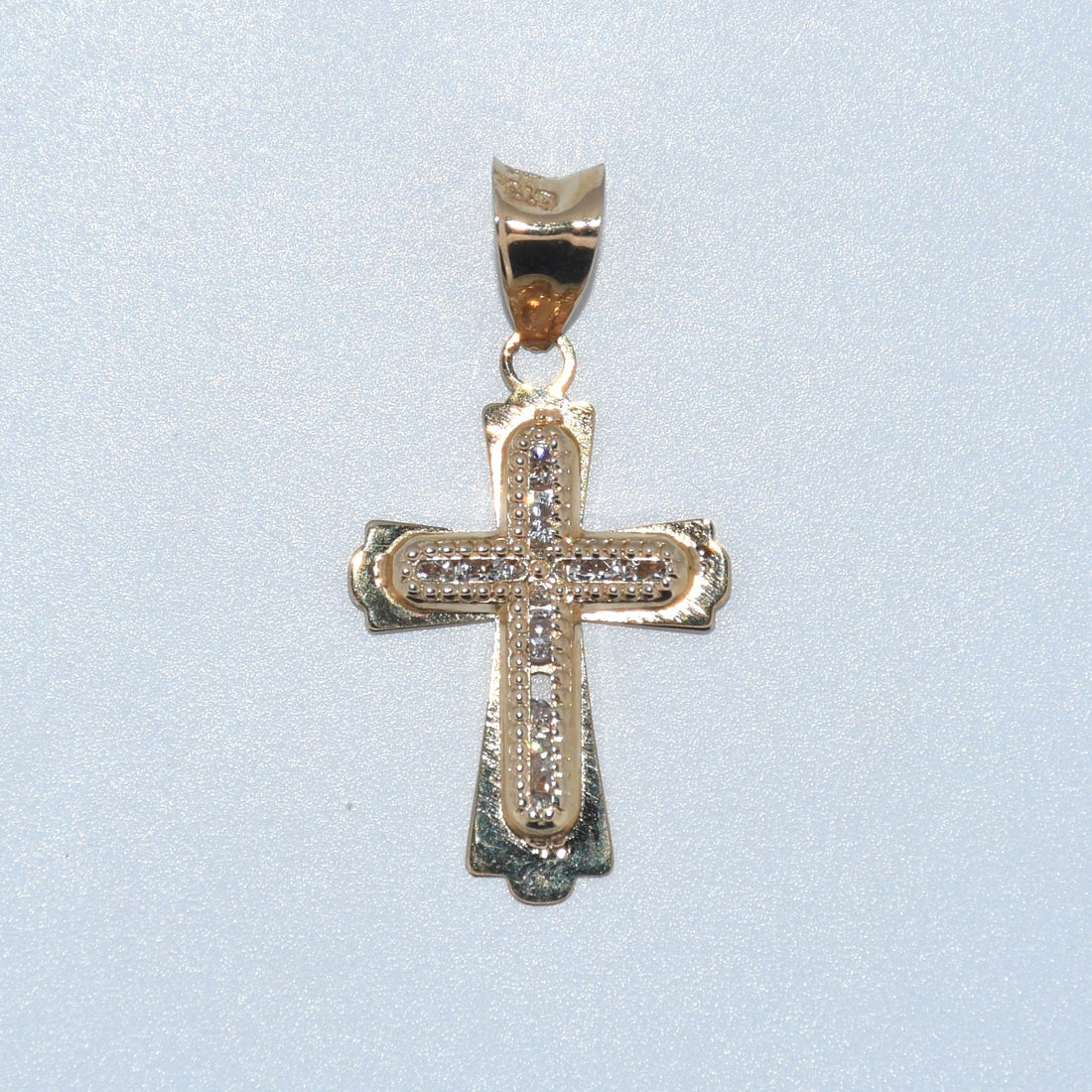 14K Gold | YG Small CZ Fancy Cross