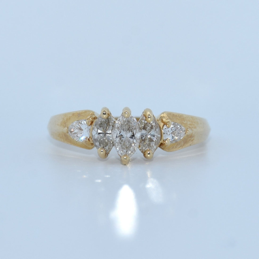 14K Gold | YG Marquise Natural Diamond Ring