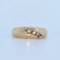 14K Gold | YG .10ct Natural Diamond Channel Set Wedding Band Ring