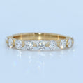 14K Gold | .73ct Natural Diamond Half Eternity Shared Prong Wedding Band