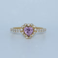 14K Gold | Heart Shaped Ring w/ cz halo