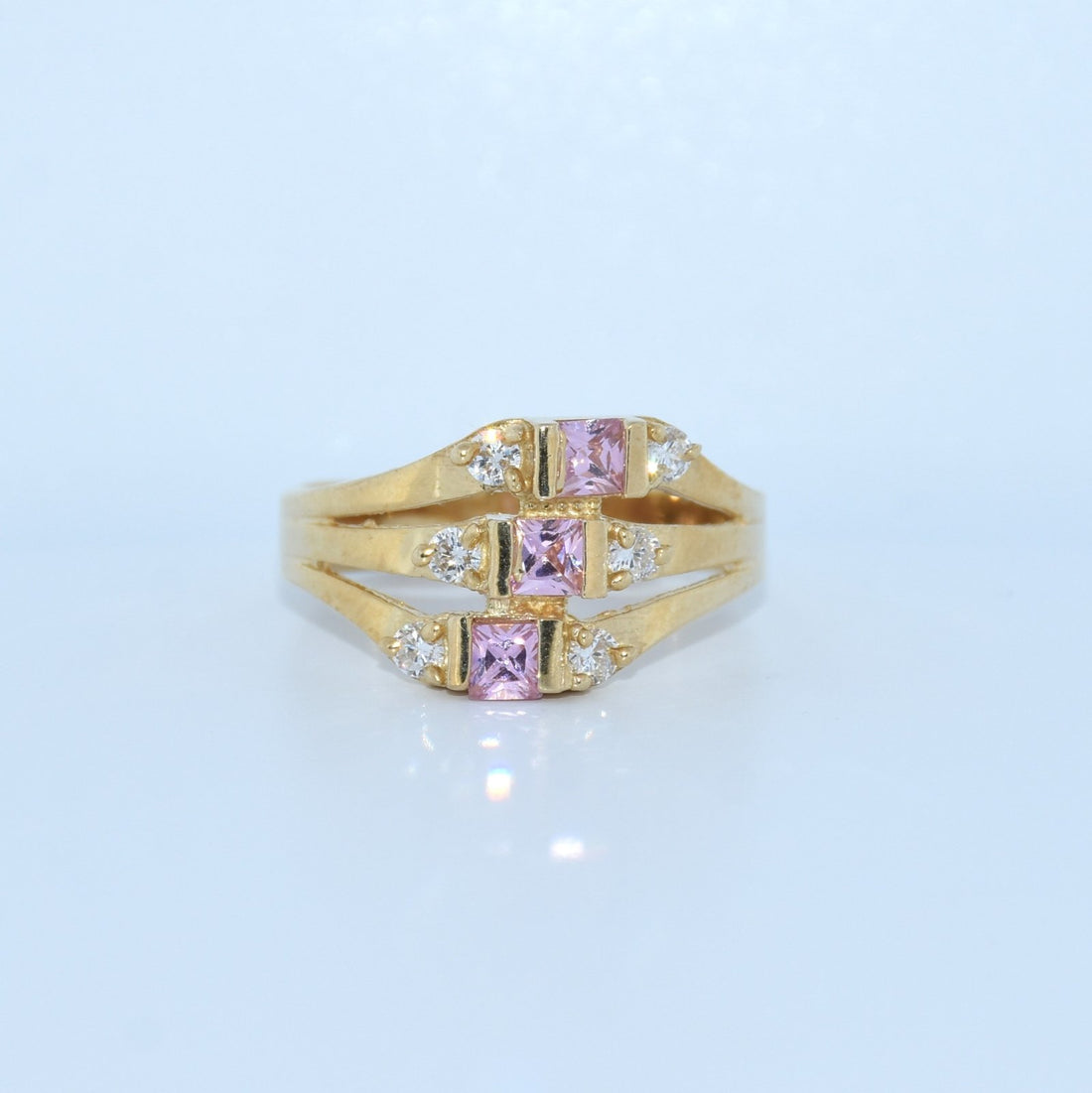 14K Gold | Three Stone Rings
