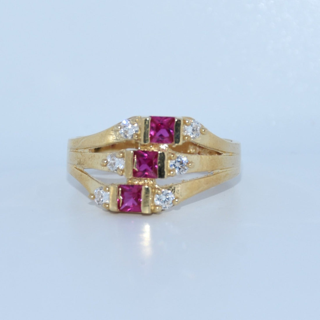 14K Gold | Three Stone Rings