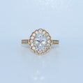 14K Gold | CZ Oval Halo