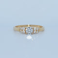 14K Gold | CZ Small Double Row